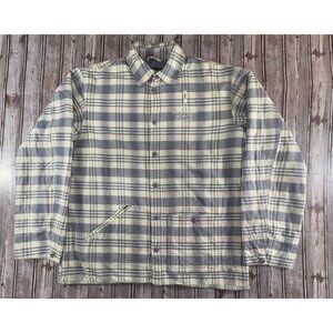 Diesel Plaid buttons chore Jacket size XL color grey ivory